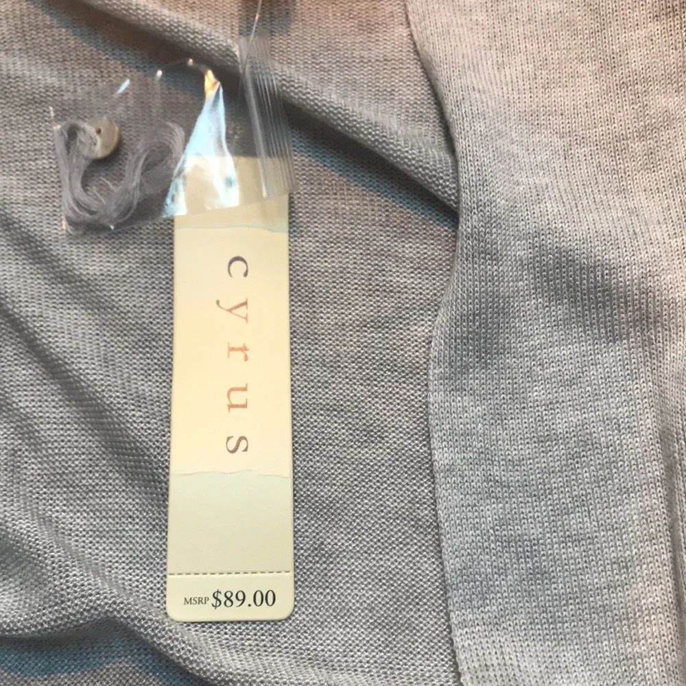 Cyrus NWT Women’s Grey Sweater Size S - Picture 7 of 9